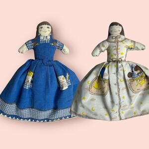 Vintage 80's Avon TOPSY TURVY Cloth Doll Daytime Nighttime Reversible Flip